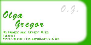 olga gregor business card